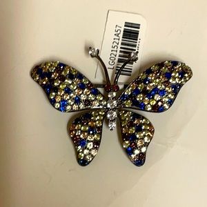CZ Butterfly Brooch